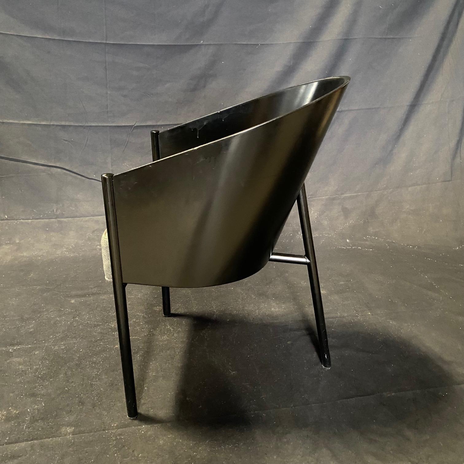 Moderne Iconique Ensemble de 8 chaises de salle à manger en contreplaqué noir Philippe Starck Pratfall en vente