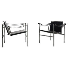 Iconic set of LC1 chairs by Le Corbusier