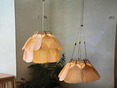 Iconic "Shichi" Uchiwa Pendant by Ingo Maurer for Deisgn M, Germany, 1970s