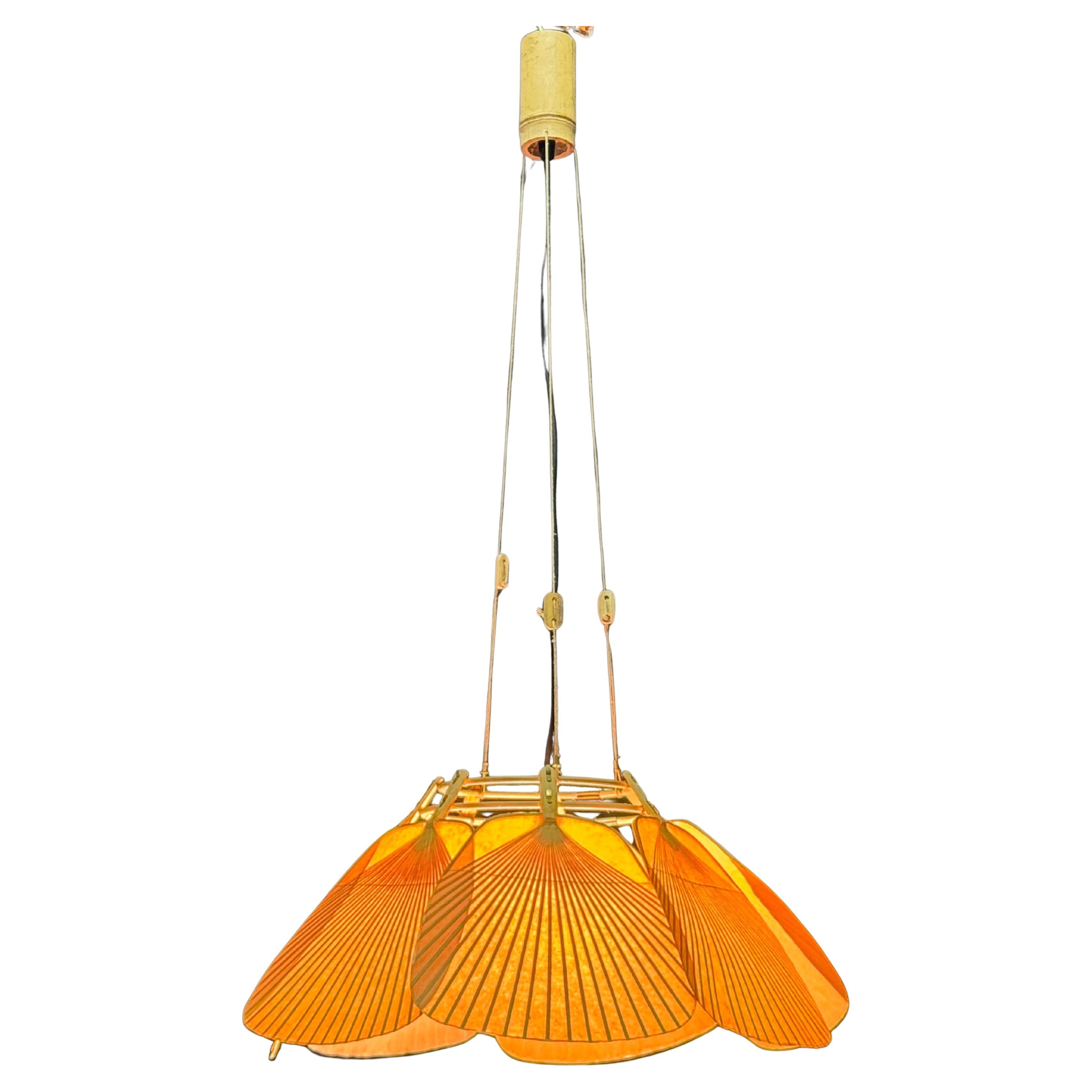 Ciondolo iconico "Shichi" Uchiwa di Ingo Maurer per Deisgn M, Germania, anni '70 in vendita