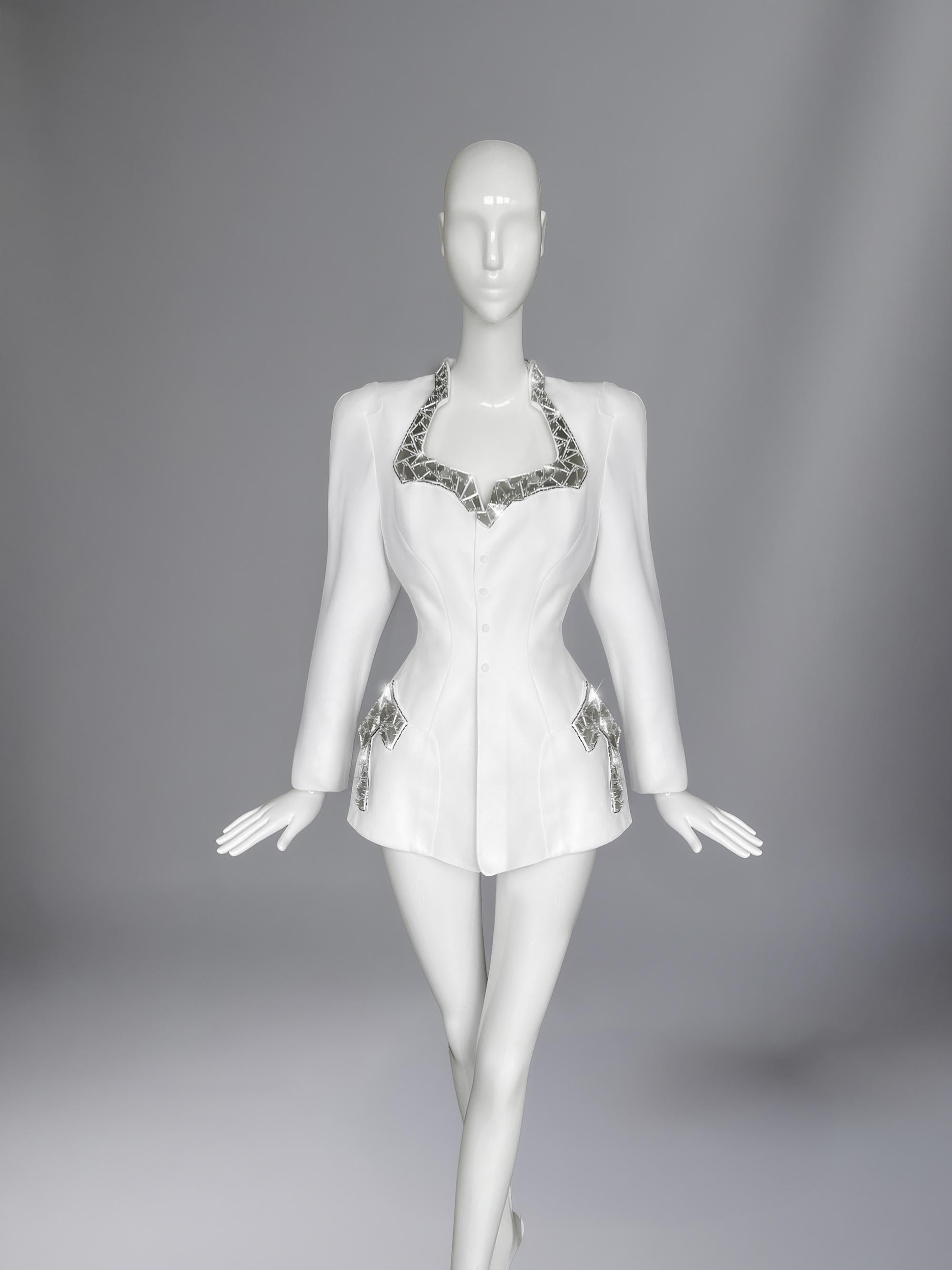 Women's Iconic Showstopper The Thierry Mugler SS 1994 Mirror Jacket For Sale