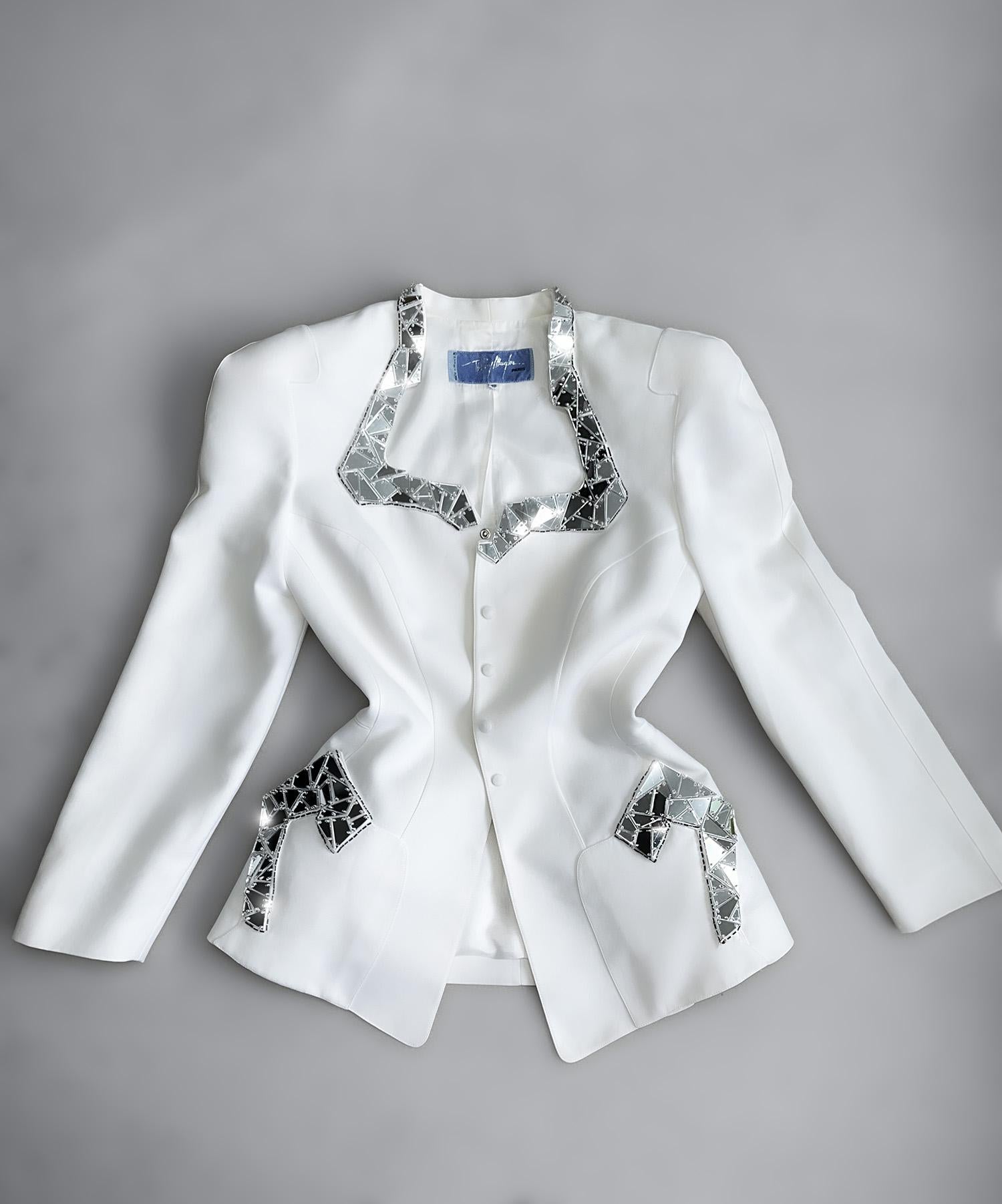 Iconic Showstopper The Thierry Mugler SS 1994 Mirror Jacket For Sale 2