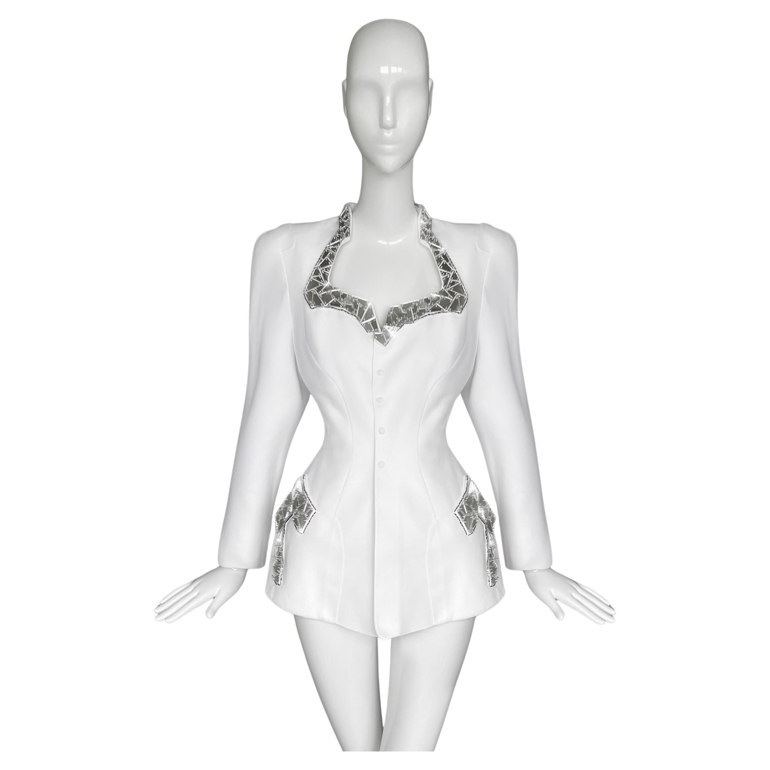 Iconic Showstopper The Thierry Mugler SS 1994 Mirror Jacket For Sale