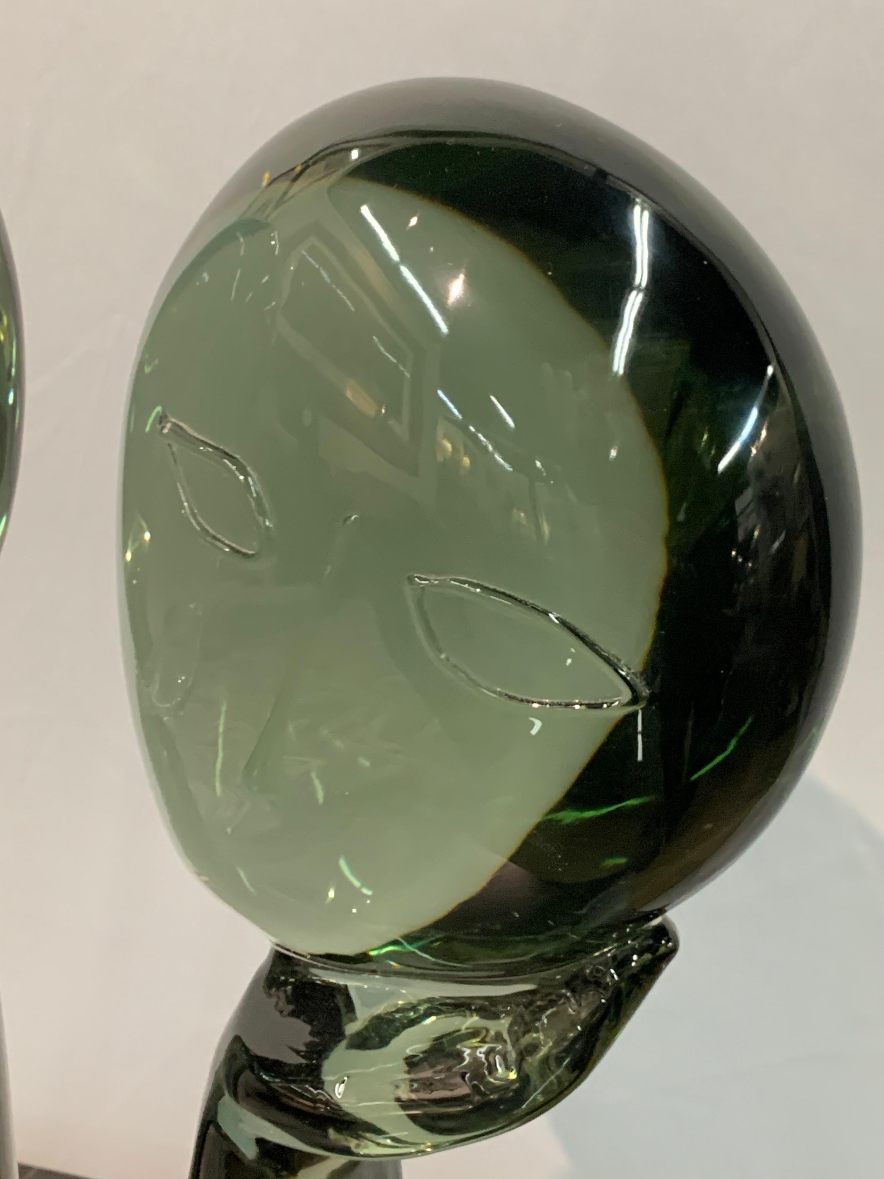 Iconic Signed Loredano Rosin Two Figures Murano Glass Sculpture In Good Condition In West Hartford, CT
