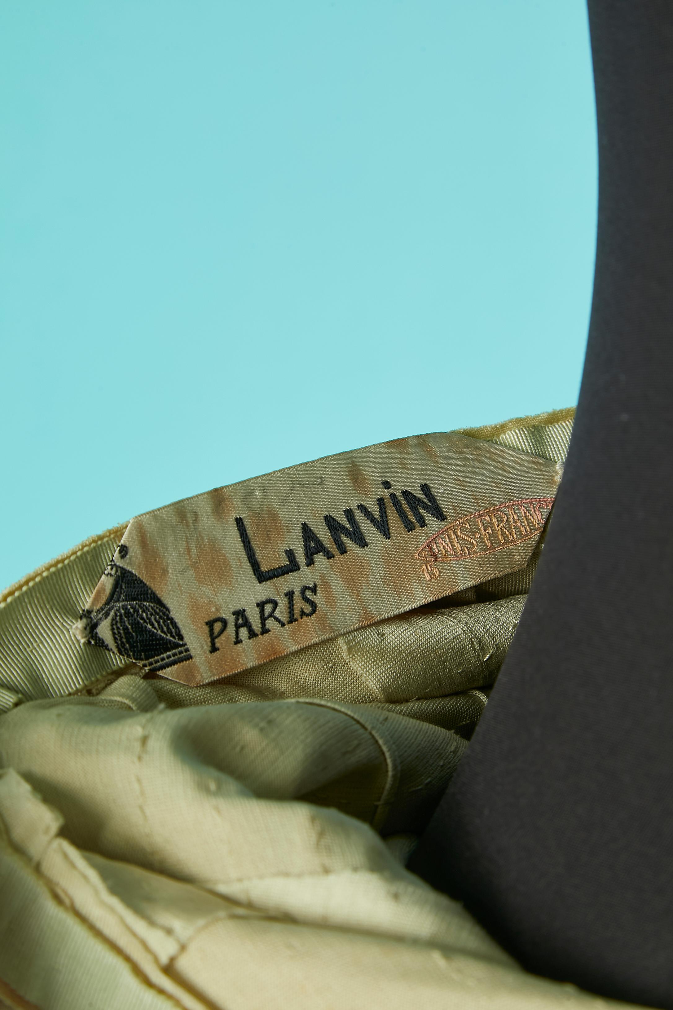Iconic silk jersey draped and pleated handmade evening dress Lanvin Paris 1944 For Sale 9