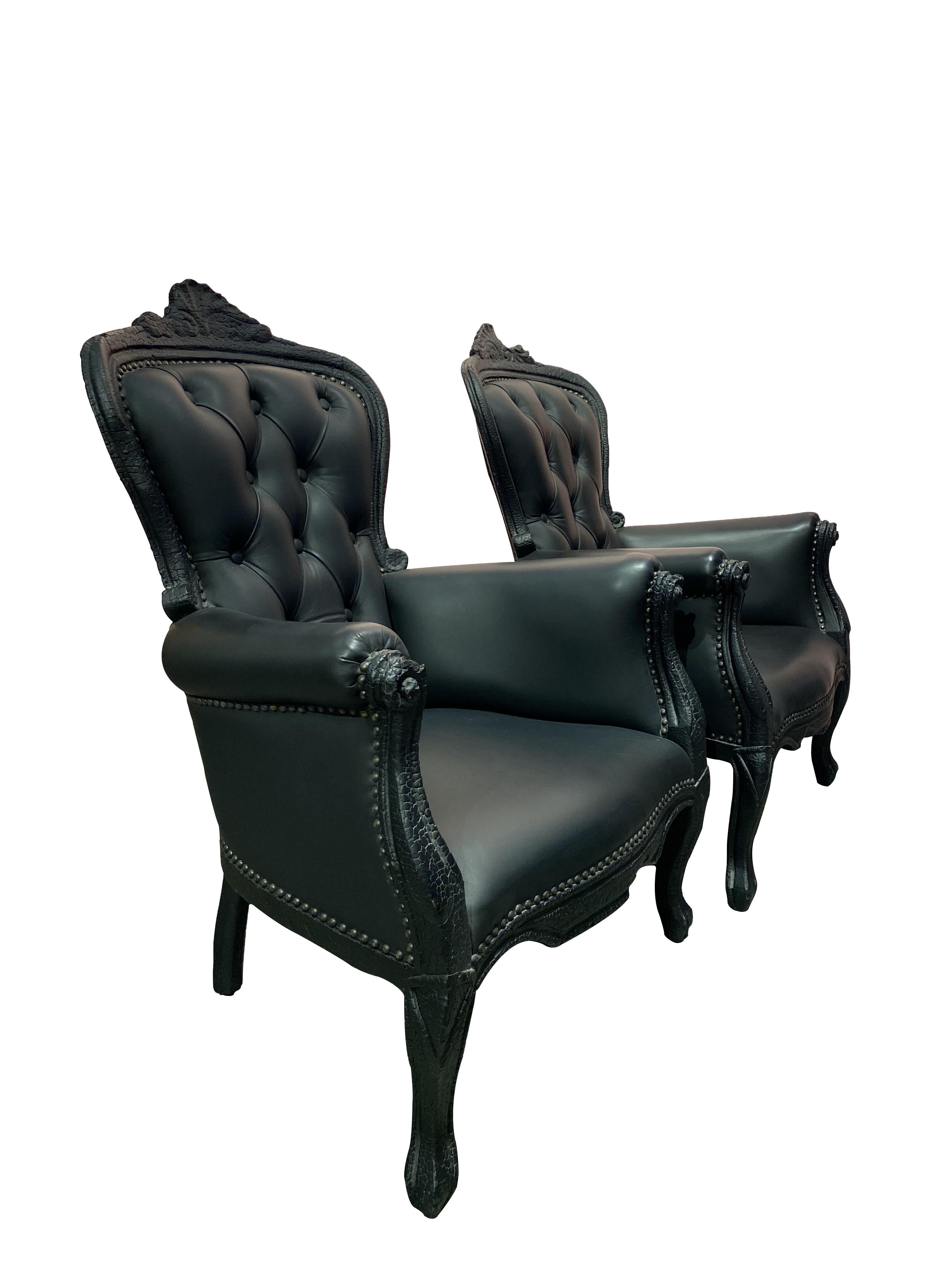 Iconic Smoke Chairs by Maarten Baas for Moooi, 2000s In Good Condition In Renens, CH