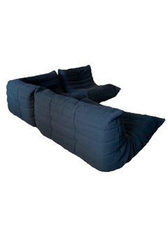 Iconic Sofa Togo in Black "Bouclé" by Michel Ducaroy for Ligne Roset, circa 2000