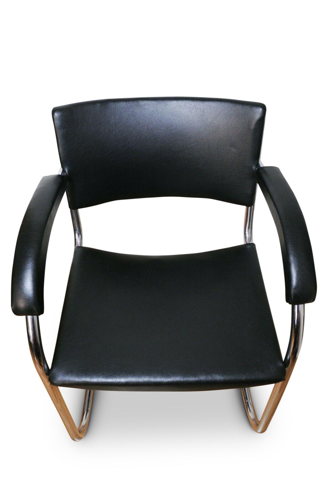 British Iconic SP9 Chrome Cantilever Chair by PEL 'Practical equipment ltd' bauhaus For Sale