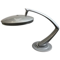 Iconic Space Age Boomerang Spanish Turnable Table Lamp by Fase, circa 1970