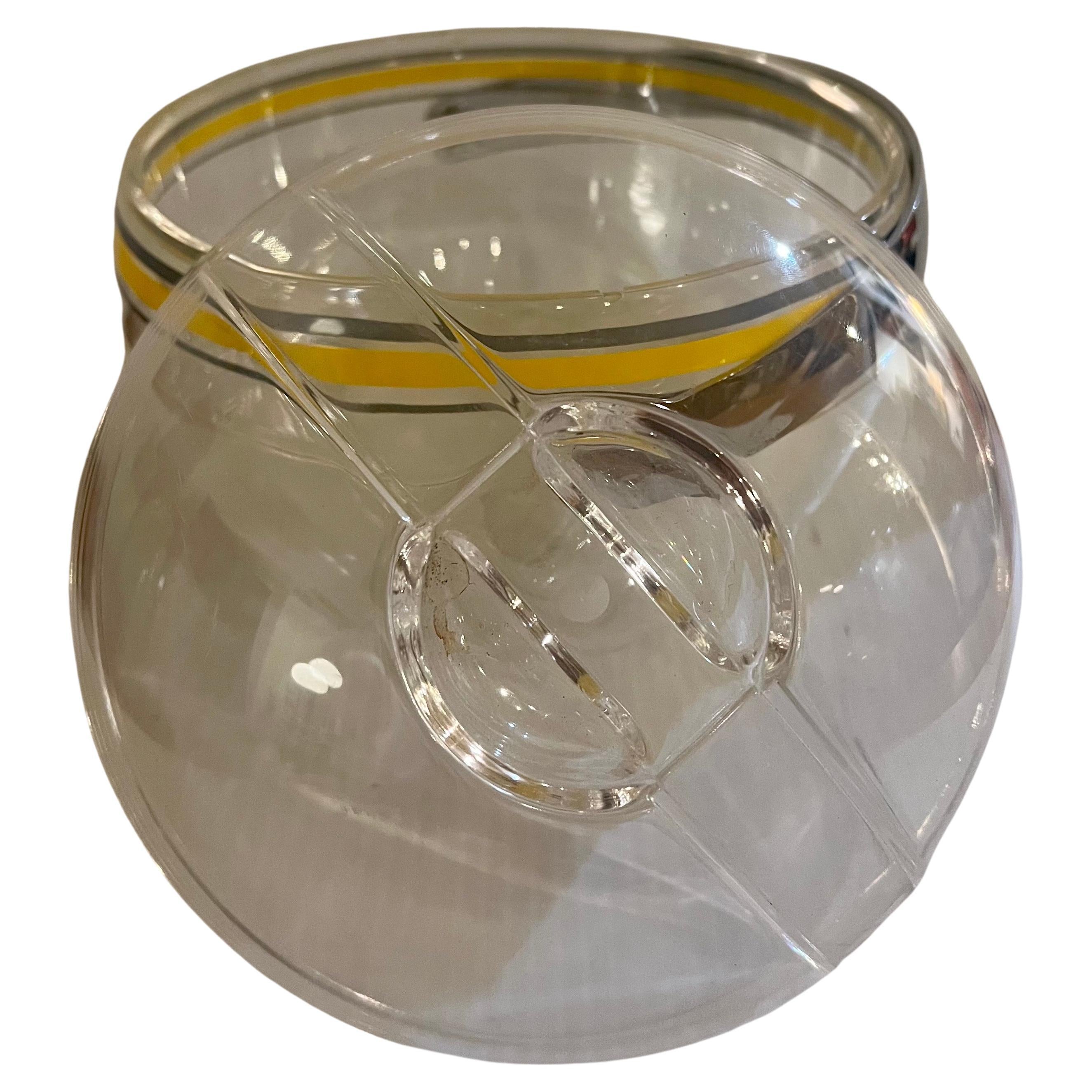 20th Century Iconic Space Age Lucite Ice Bucket Designed by Paolo Tilche for Guzzini Italy