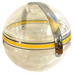 Iconic Space Age Lucite Ice Bucket Designed by Paolo Tilche for Guzzini Italy