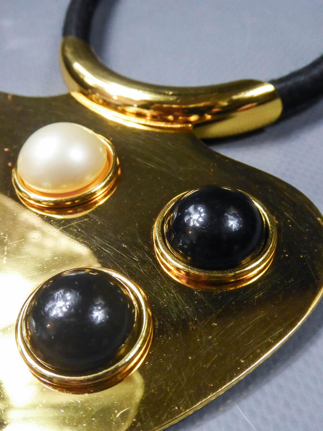 Iconic Space Age Necklace by Lanvin Circa 1970 For Sale 8