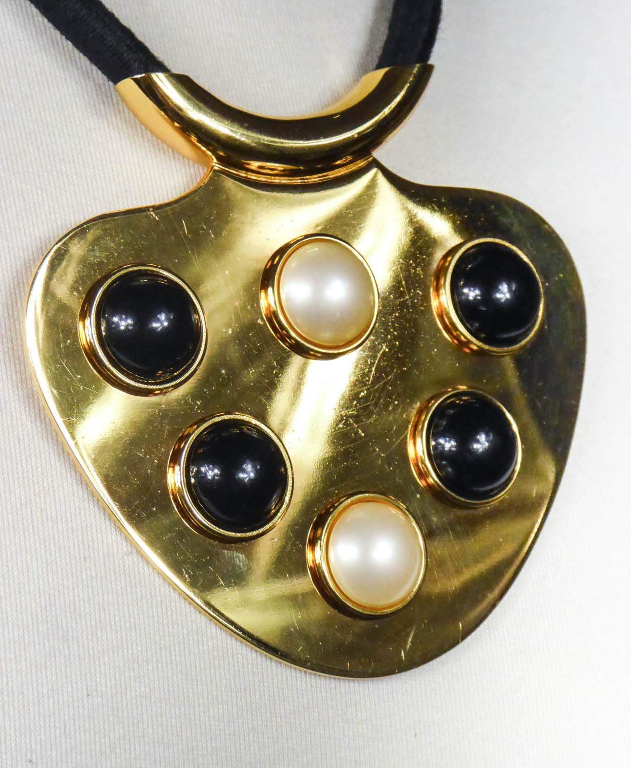 Art Deco Iconic Space Age Necklace by Lanvin Circa 1970 For Sale