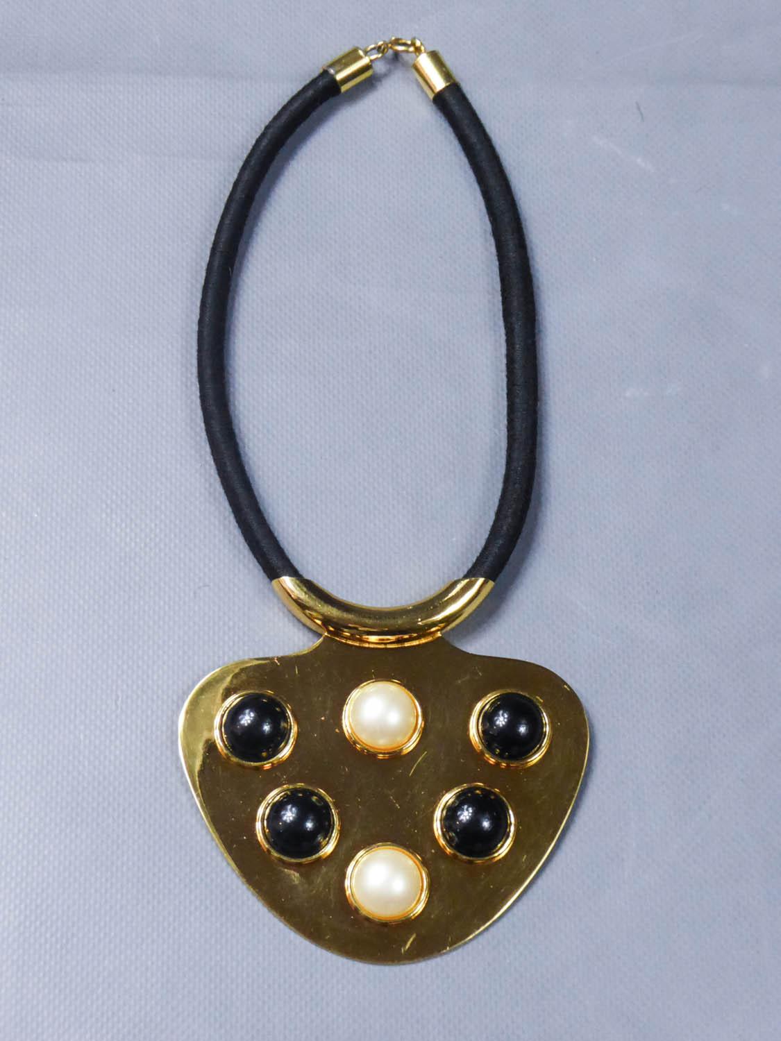 Art Deco Iconic Space Age Necklace by Lanvin Circa 1970 For Sale