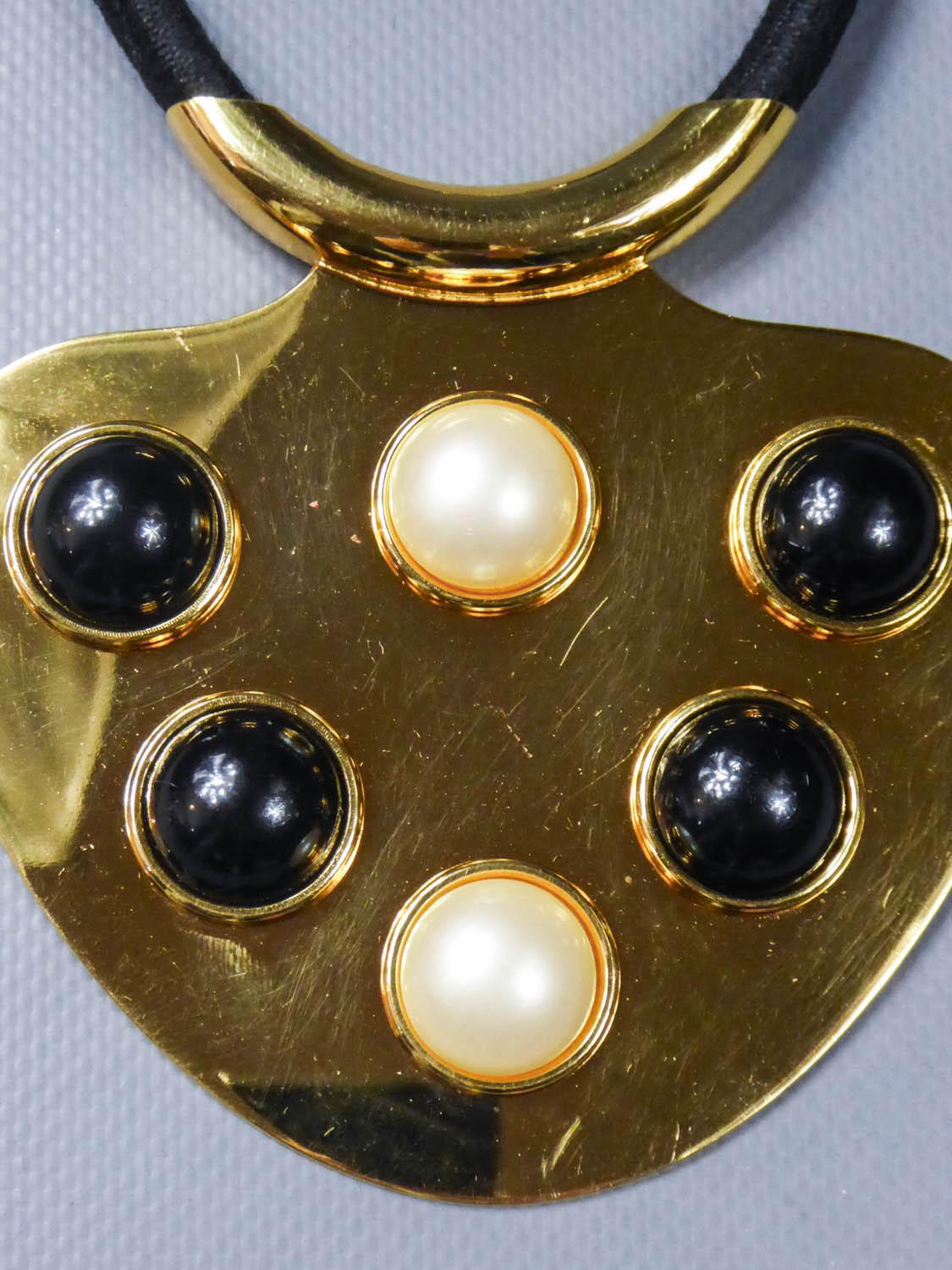 Iconic Space Age Necklace by Lanvin Circa 1970 For Sale 3