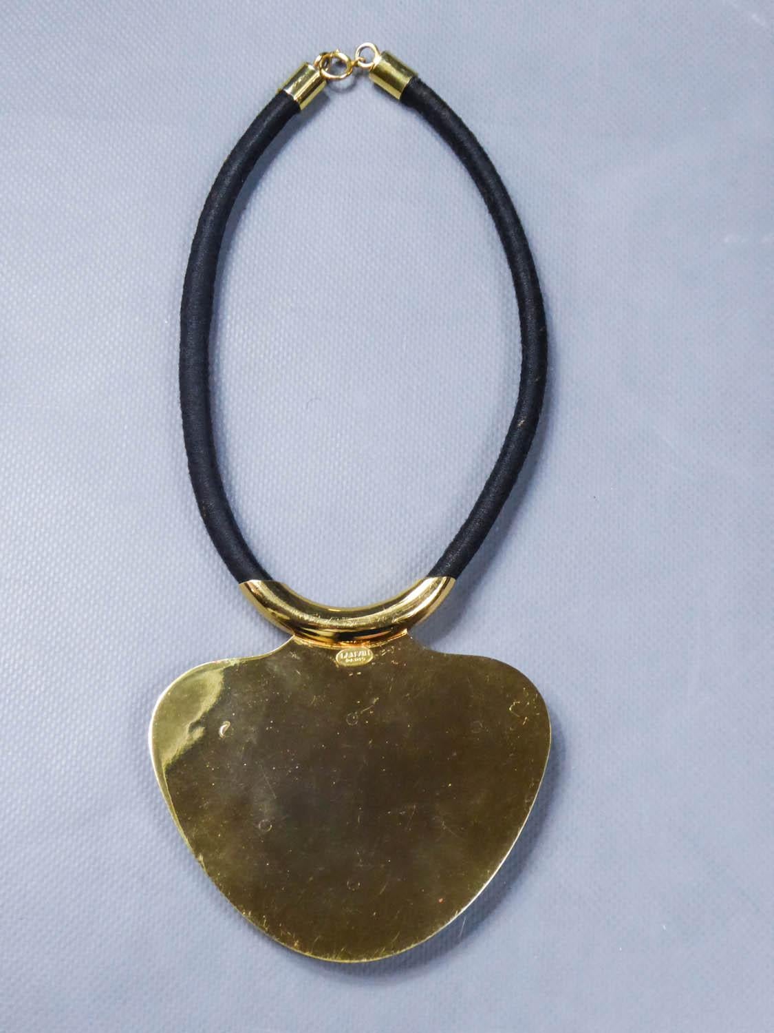 Iconic Space Age Necklace by Lanvin Circa 1970 For Sale 4