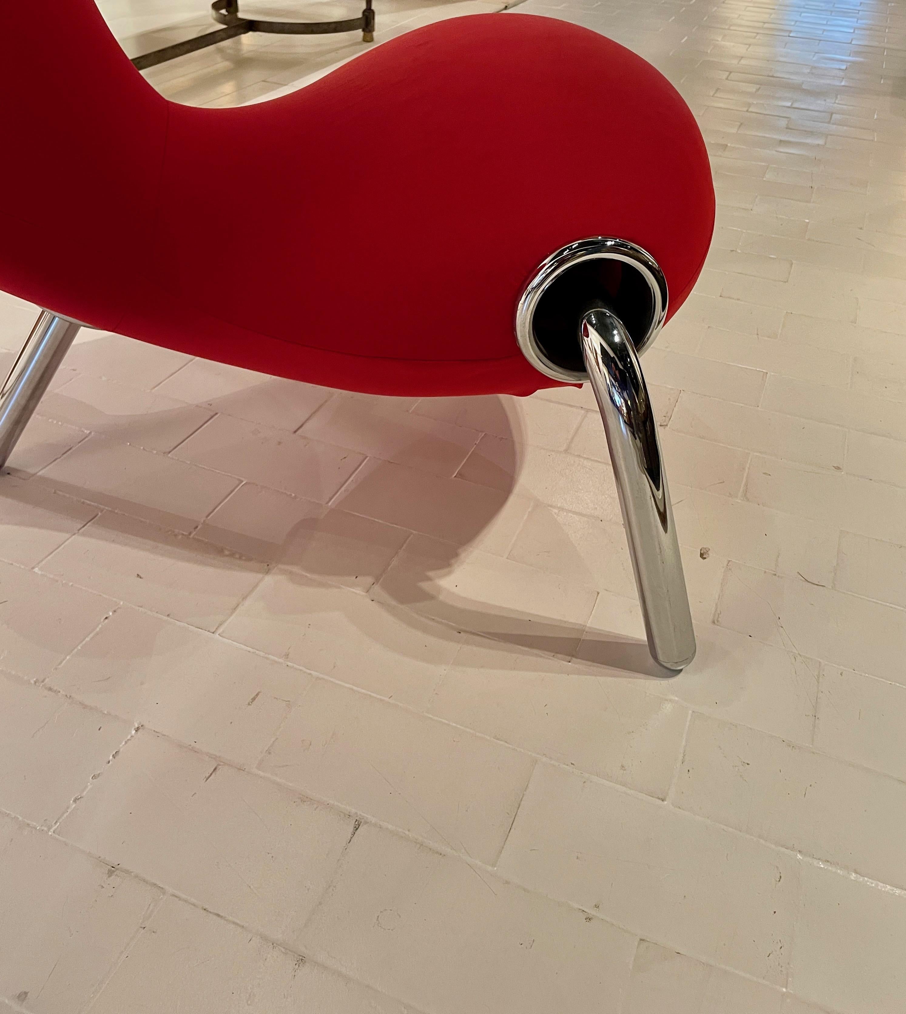 Iconic Space Age Red Embryo Chair by Marc Newson In Good Condition For Sale In Brussels, BE