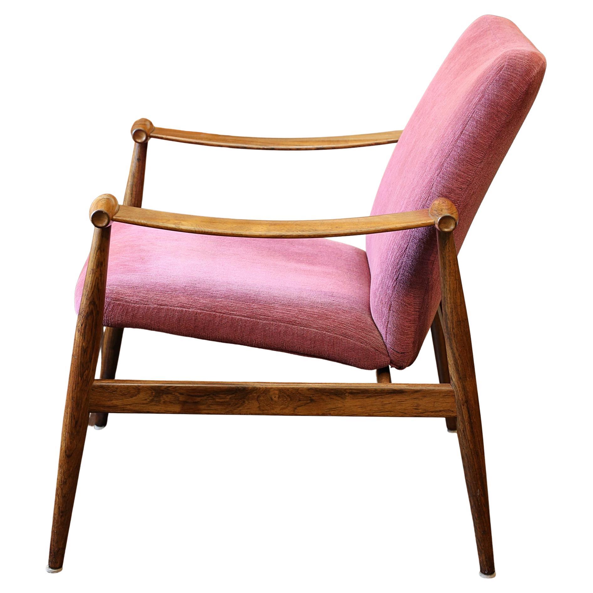 Iconic "Spade Chair" Designed by Finn Juhl, Model 133, Rare Rosewood Chair