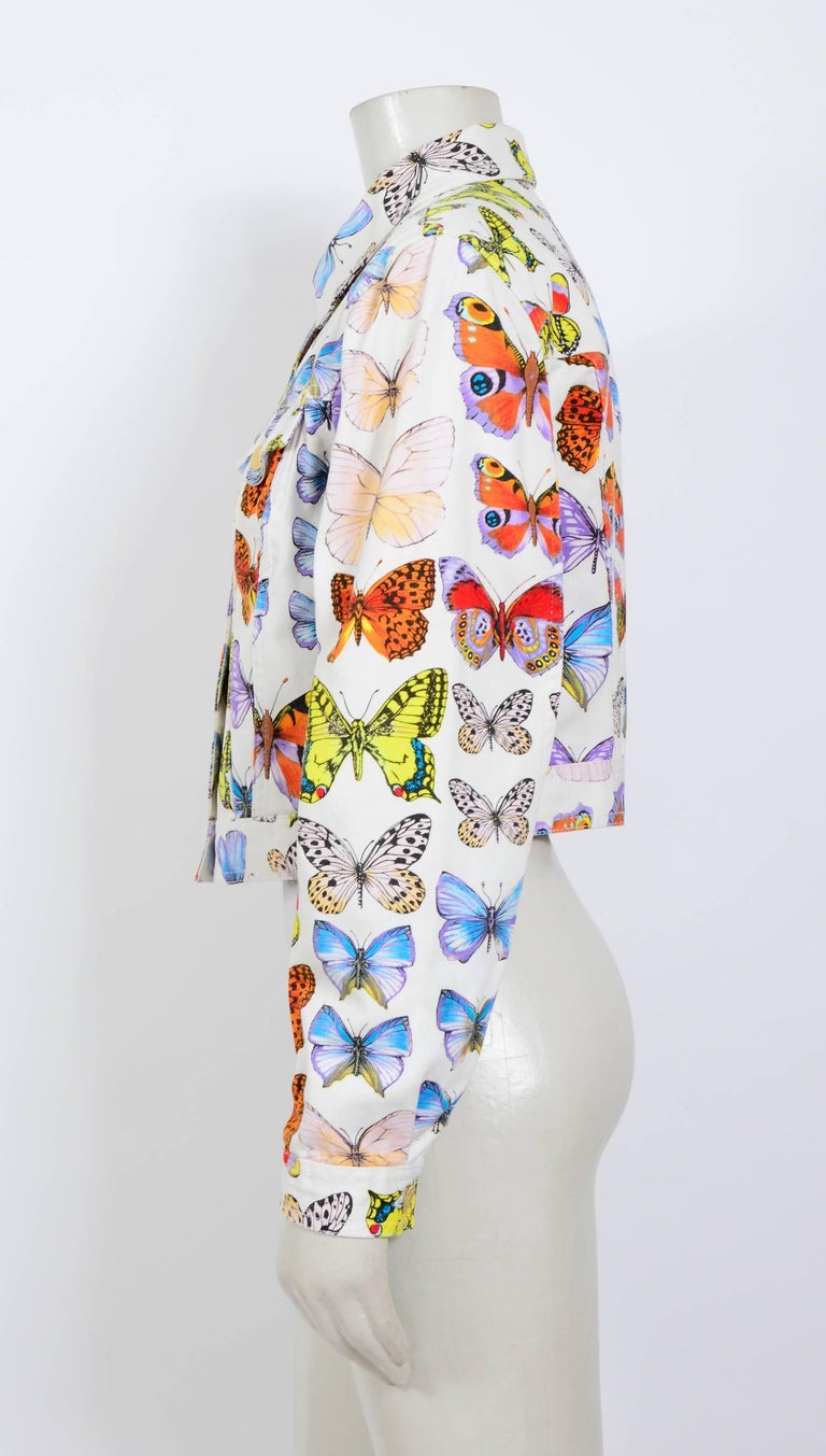 Versace jeans signature butterfly print jacket, S / S 1995 at 1stDibs