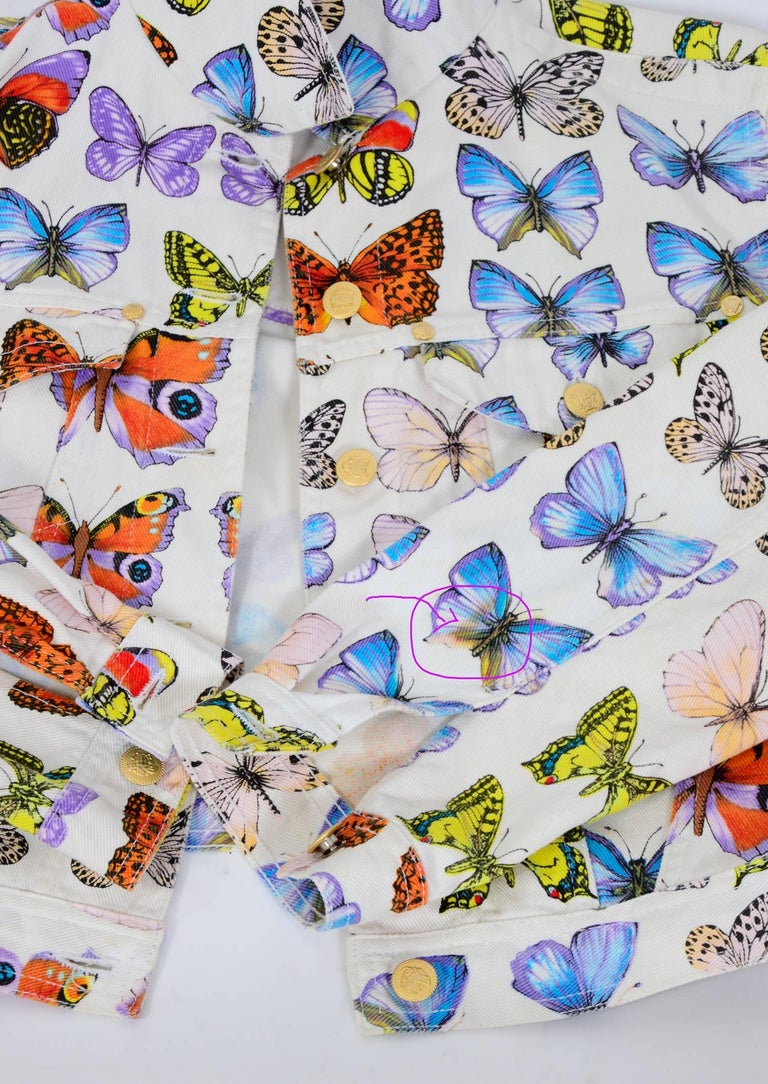 Versace jeans signature butterfly print jacket, S / S 1995 ...
