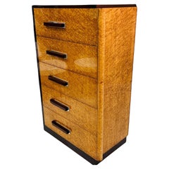 Iconic Streamline Art Deco High Chest Of Drawers By Donald Deskey C. 1930