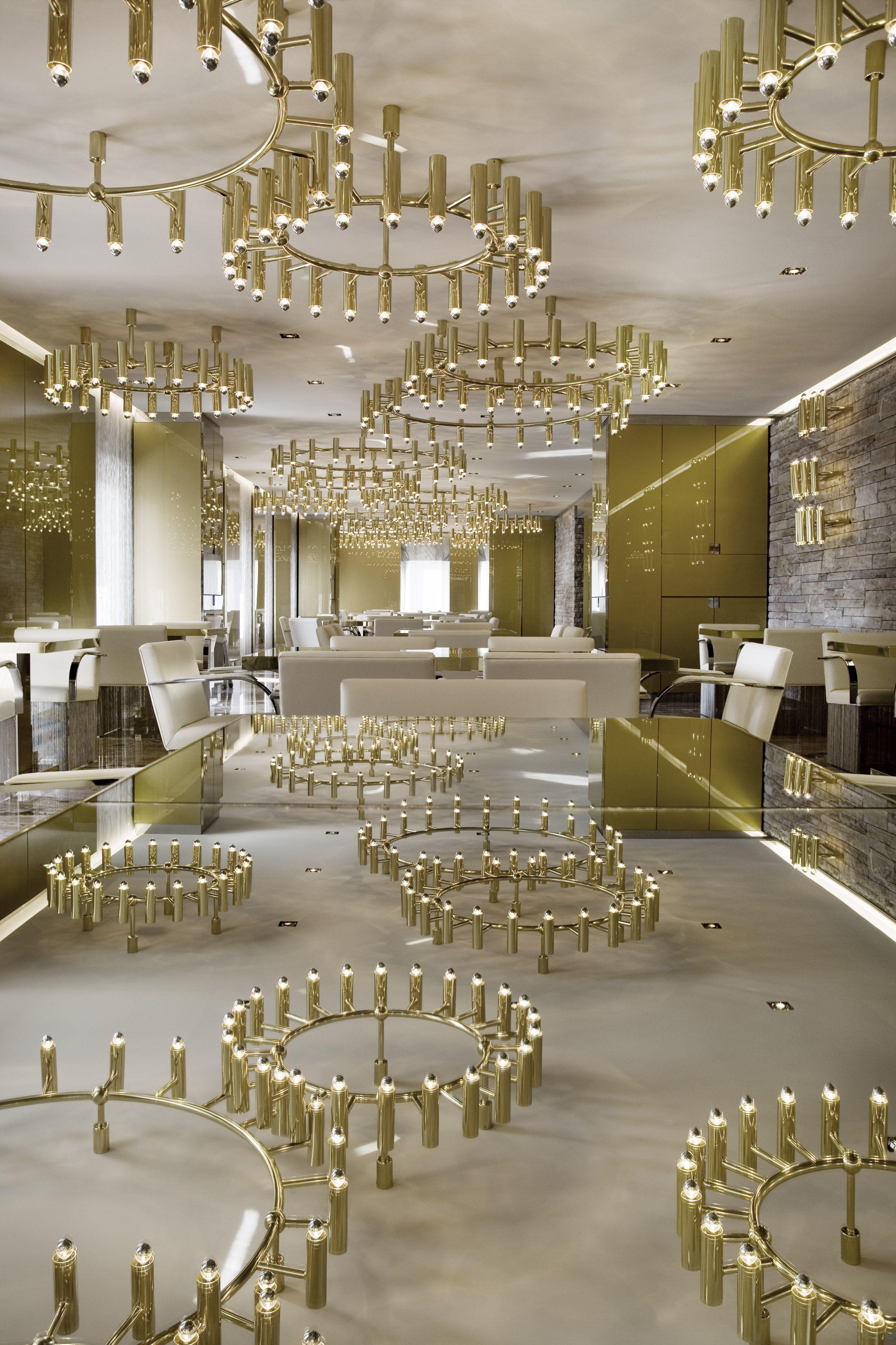 Ikonischer Tisch von Ferruccio Laviani für Dolce&Gabbana Gold Restaurant in Mailand im Angebot 5