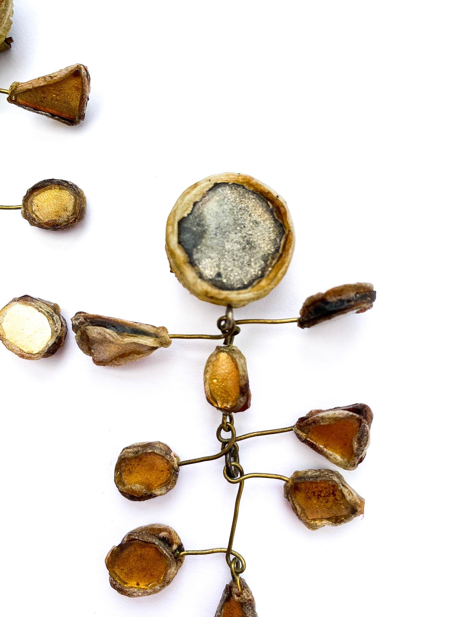 Women's Iconic talousel and mirror 'Mobile' long drop earrings, Lone Vautrin, 1960s. For Sale