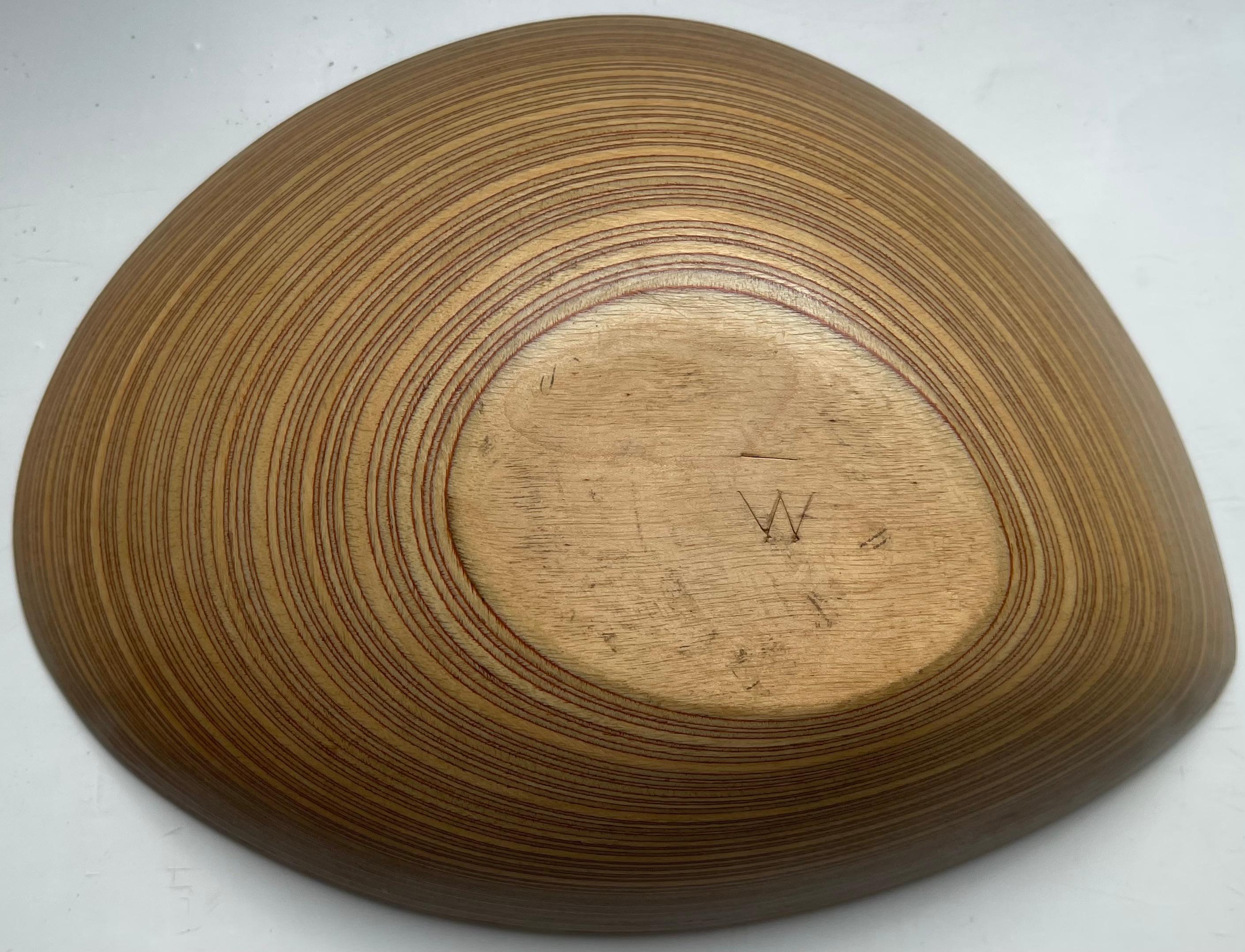 Mid-20th Century iconic tapio wirkkala rythmic wood leaf For Sale