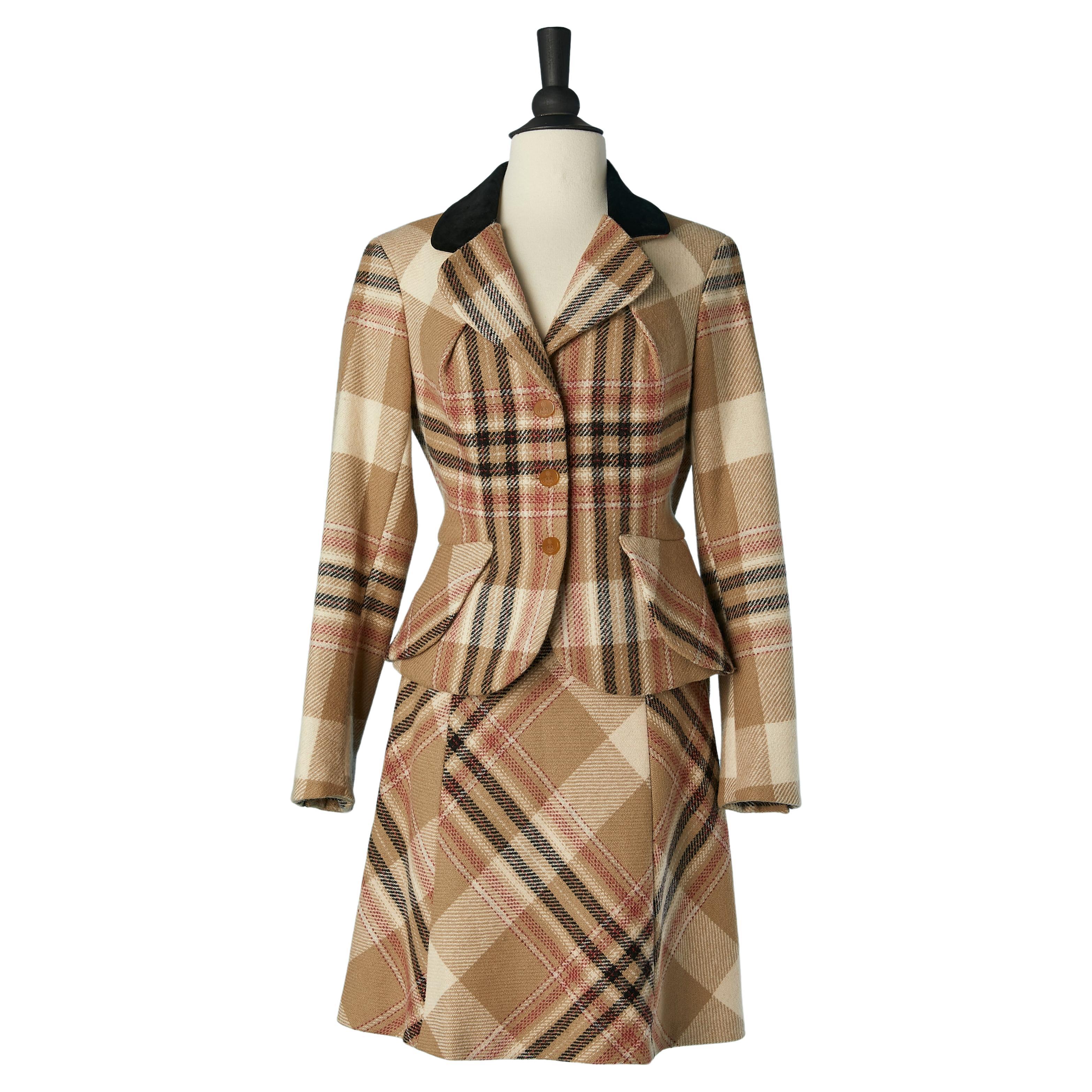 Iconic Tartan skirt-suit with " faux-cul" on the skirt Vivienne Westwood  For Sale