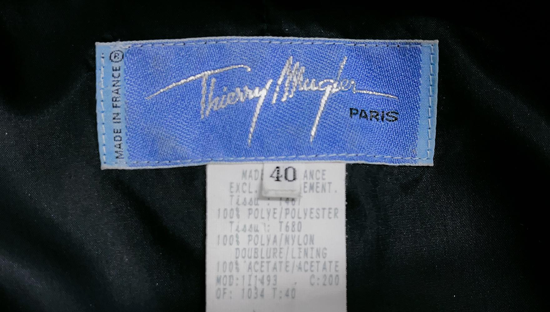 Veste sculpturale Thierry Mugler 1995 avec ceinture corset à la taille transparente en vente 5