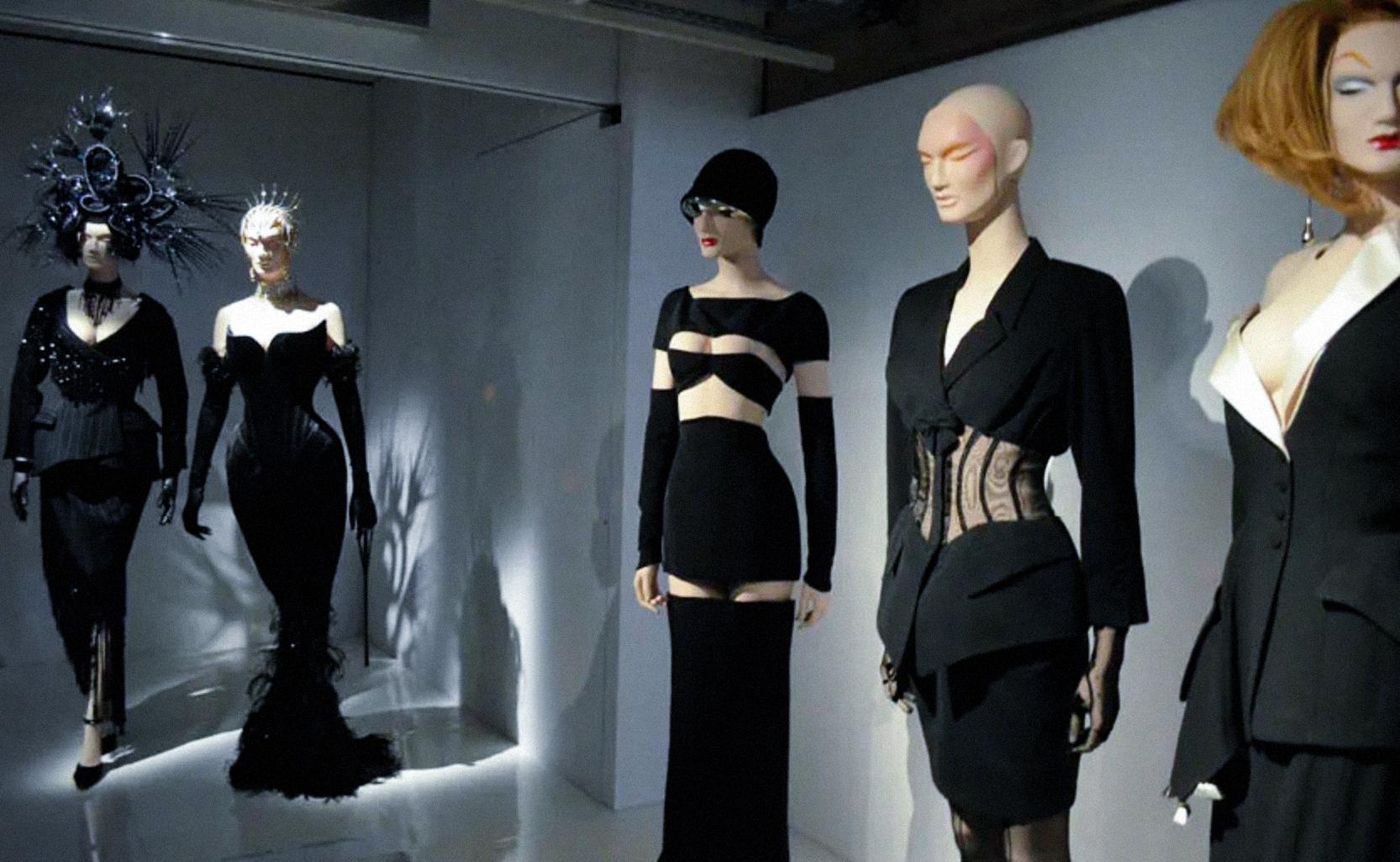 Iconic Thierry Mugler 1995 Sculptural Jacket with Sheer Boned Corset Waist For Sale 5