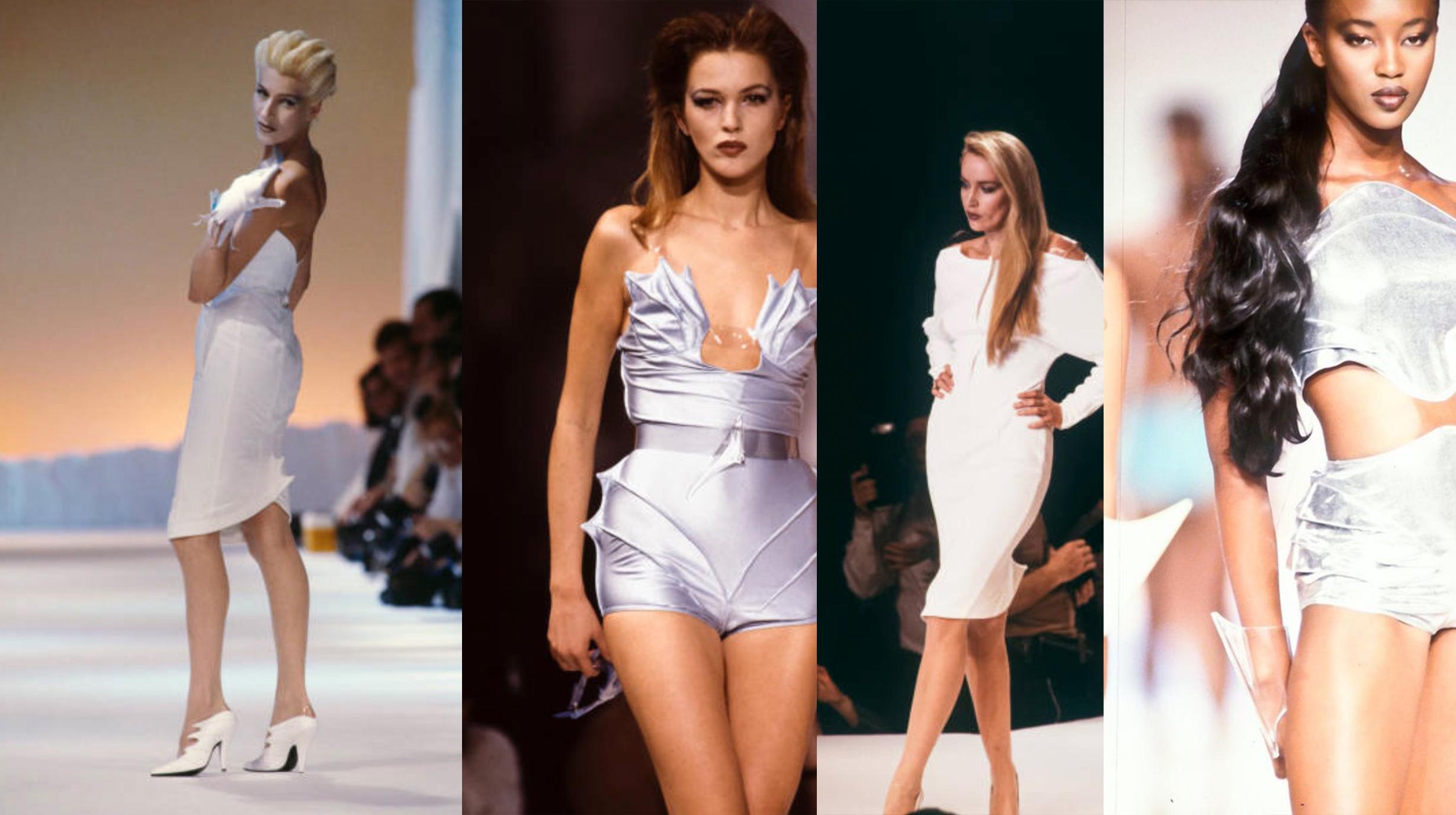 Iconic Thierry Mugler Archival SS1989 Les Atlantes Stingray Dress Sexy For Sale 2