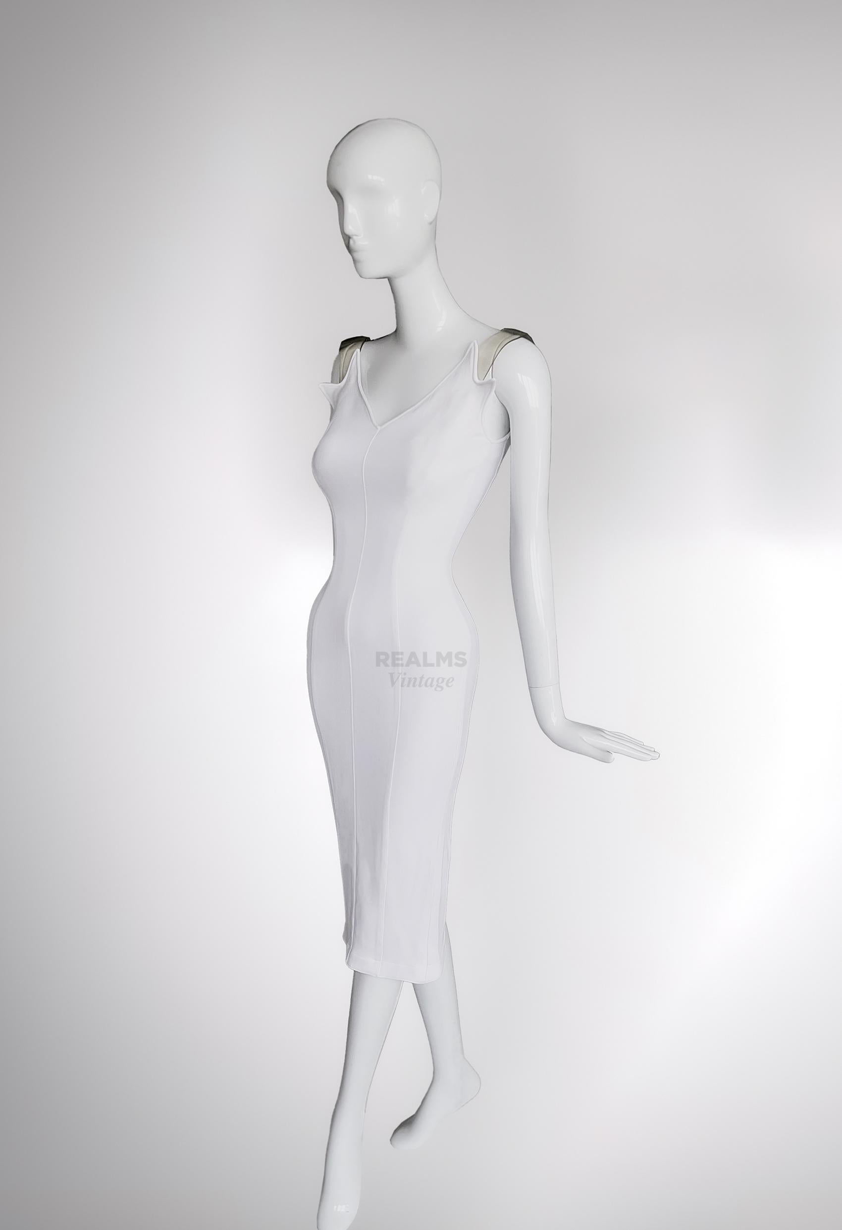 Iconic Thierry Mugler Archival SS1989 Les Atlantes Stingray Dress Sexy For Sale 3