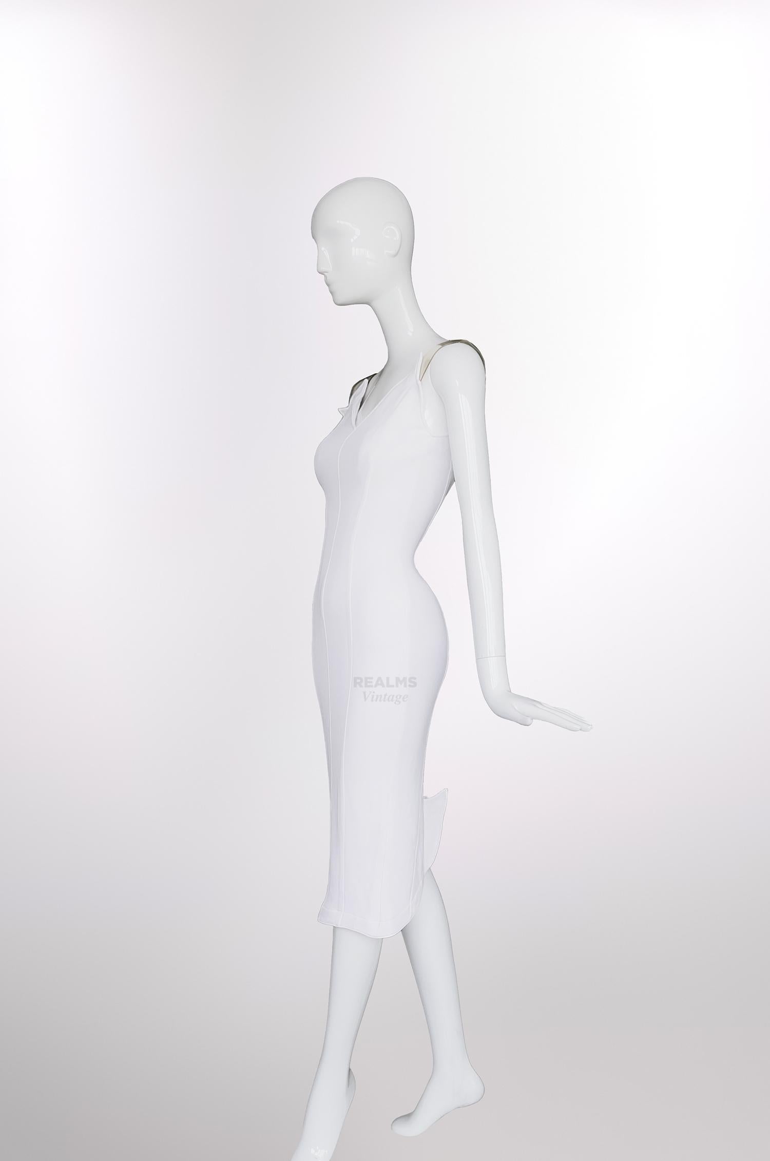 Iconic Thierry Mugler Archival SS1989 Les Atlantes Stingray Dress Sexy For Sale 4