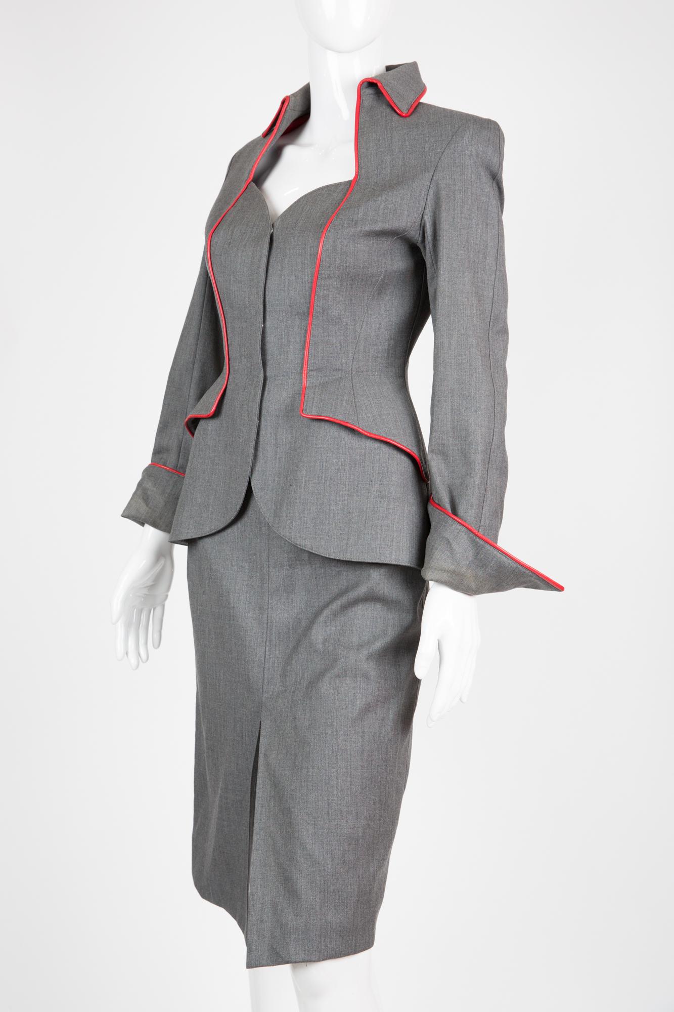 black suit jacket with red lining