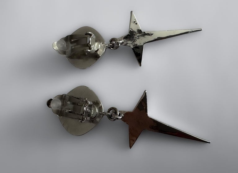 Iconic Thierry Mugler Earrings Rare FW 1992 Red Star GLAMOUR For 