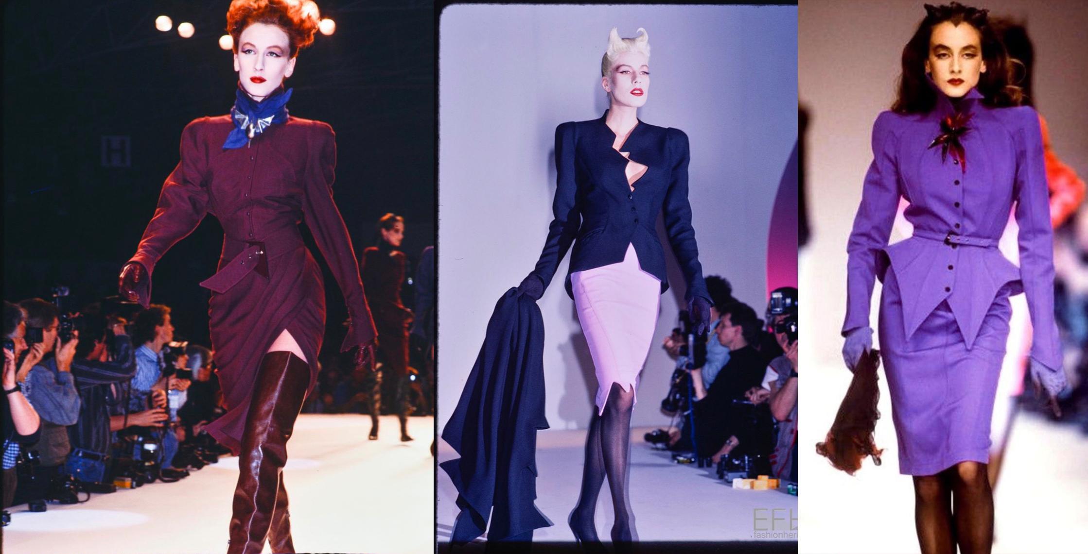Iconico abito Thierry Mugler FW 1988 / 89 Les Infernales Rare Purple In condizioni buone in vendita a Berlin, BE