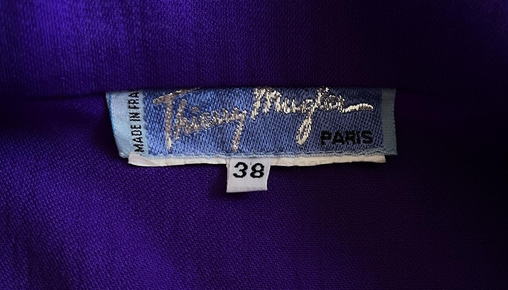 Iconico abito Thierry Mugler FW 1988 / 89 Les Infernales Rare Purple in vendita 3