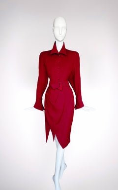 Iconic Thierry Mugler FW 1988 / 89 Les Infernales Red Dress