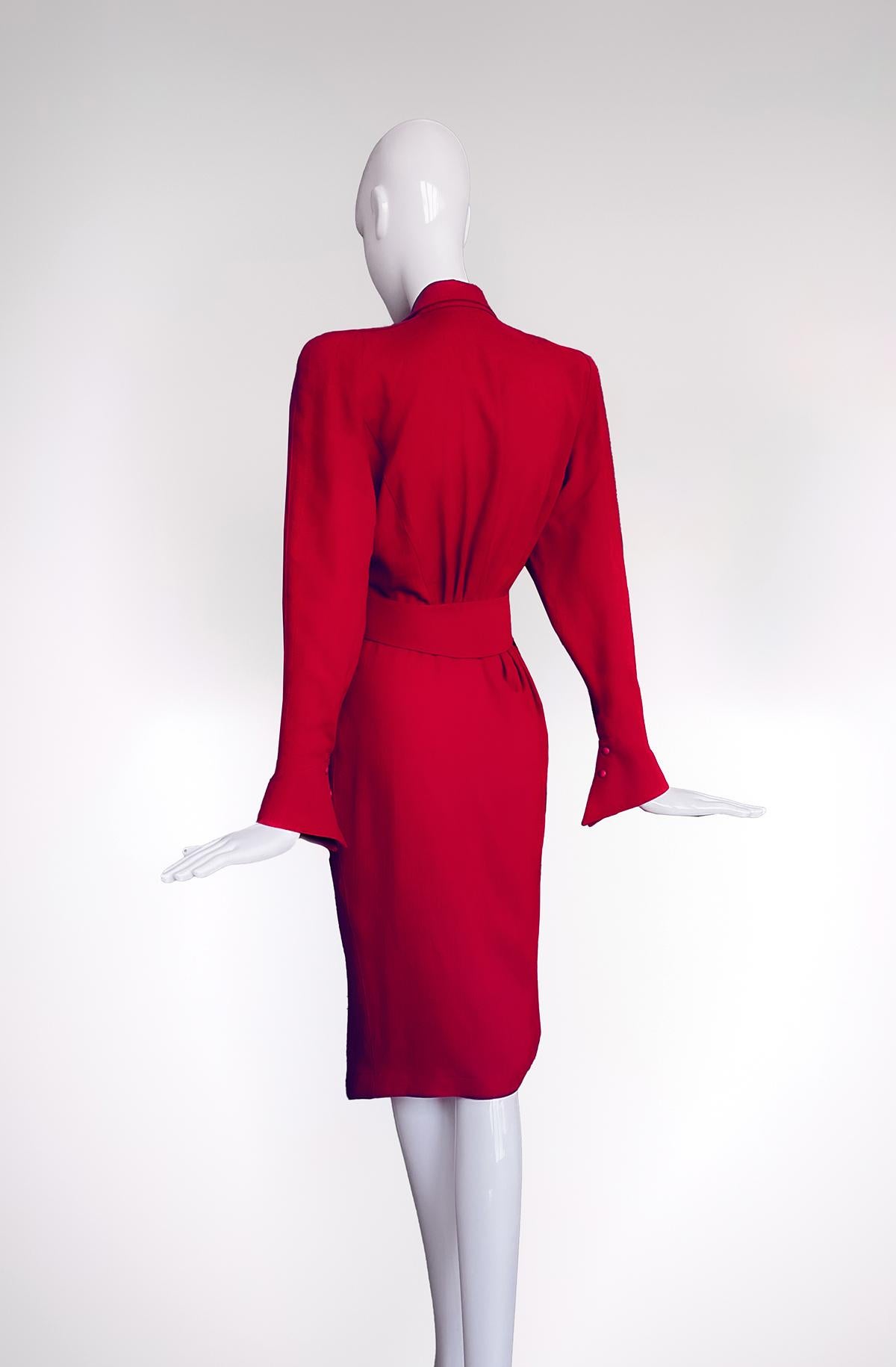 Iconic Thierry Mugler FW 1988 / 89 Les Infernales Red Dress For Sale 2