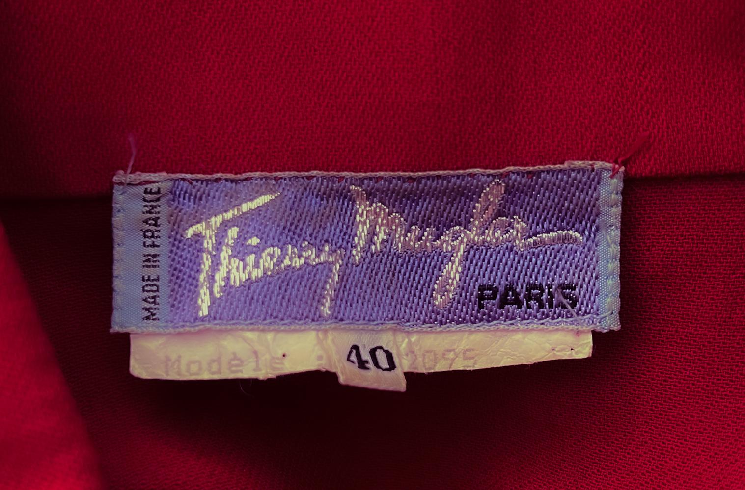 Iconic Thierry Mugler FW 1988 / 89 Les Infernales Red Dress For Sale 4