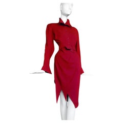 Iconic Thierry Mugler FW 1988 / 89 Les Infernales Red Dress