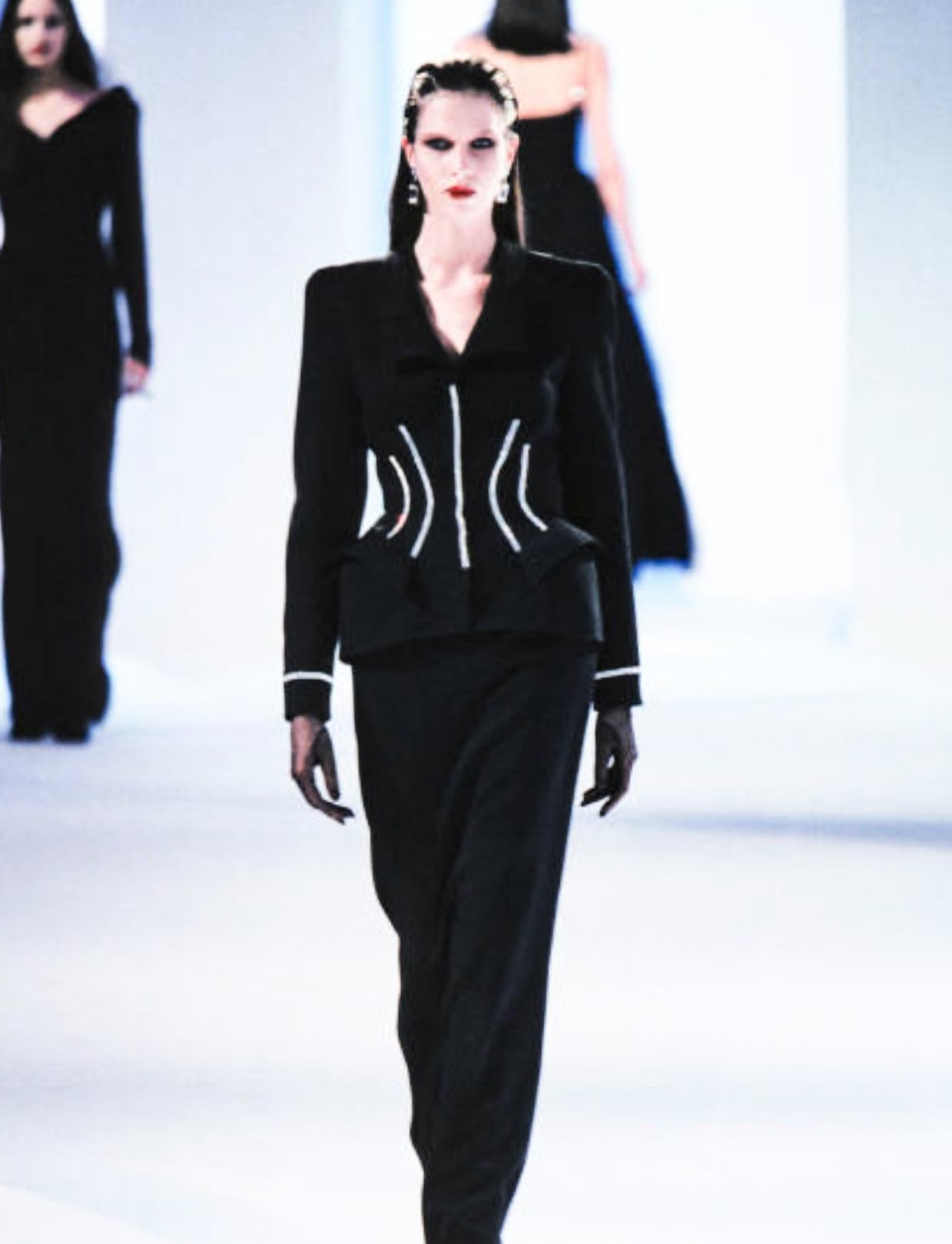 Thierry Mugler - Ensemble iconique veste en cristal Helmut Newton, collection automne-hiver 1998 en vente 2