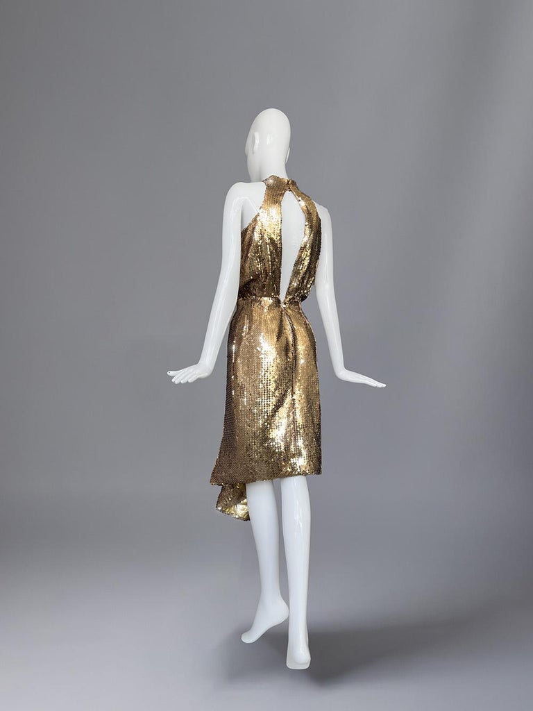 thierry mugler gold dress Iconic Sequin Showstopper Evening Gown For Sale at 1stDibs soft lining feel