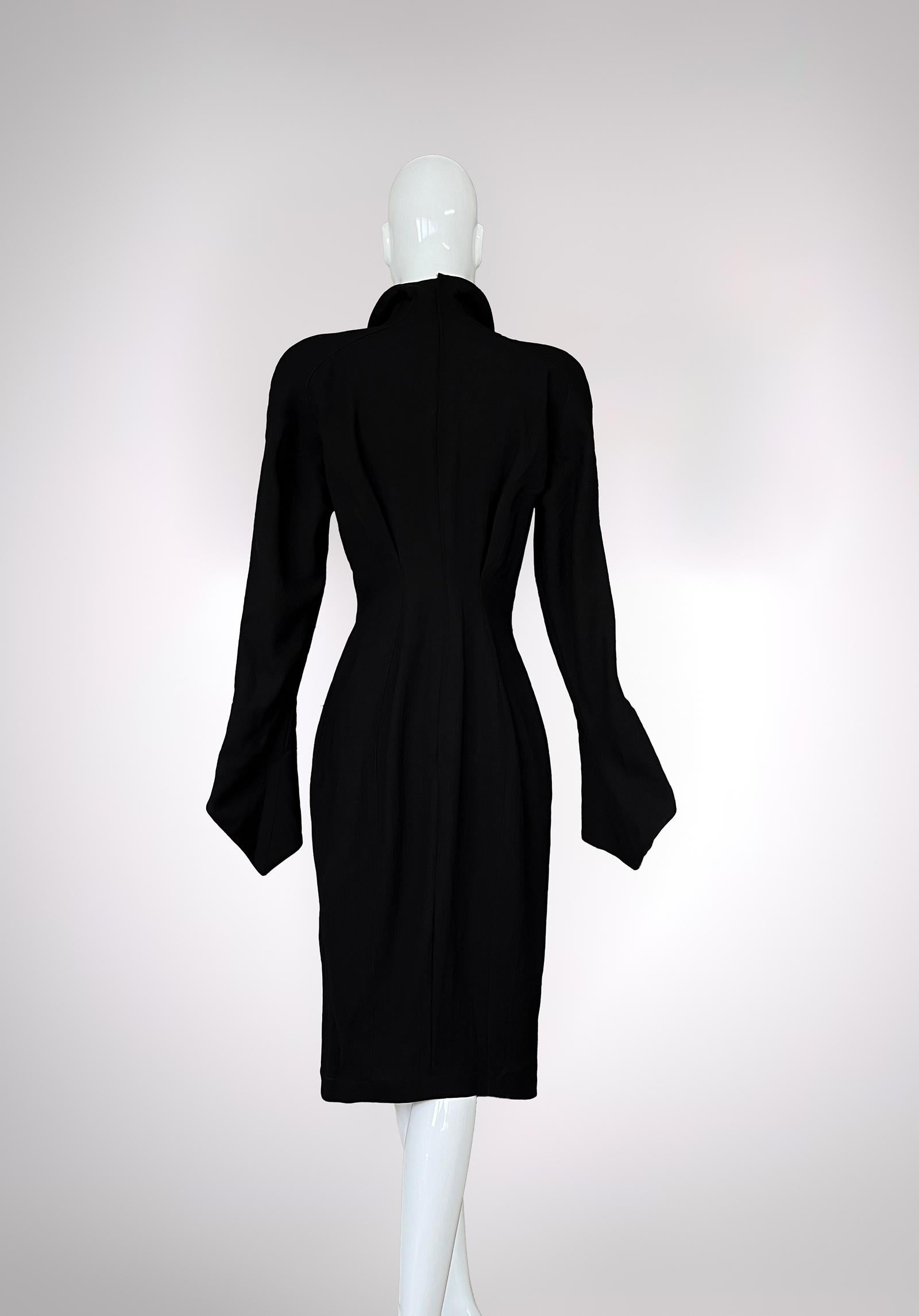 Iconic Thierry Mugler Les Infernales SHE DEVIL Runway Dress Black Red For Sale 9