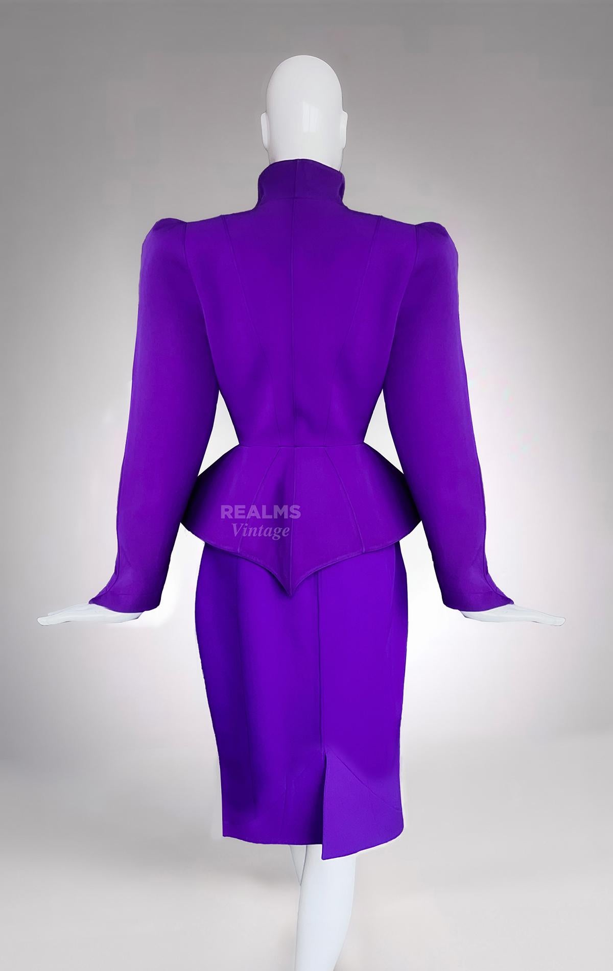 Iconic Thierry Mugler LES INFERNALES Suit 1988/89 Jacket Skirt For Sale 6