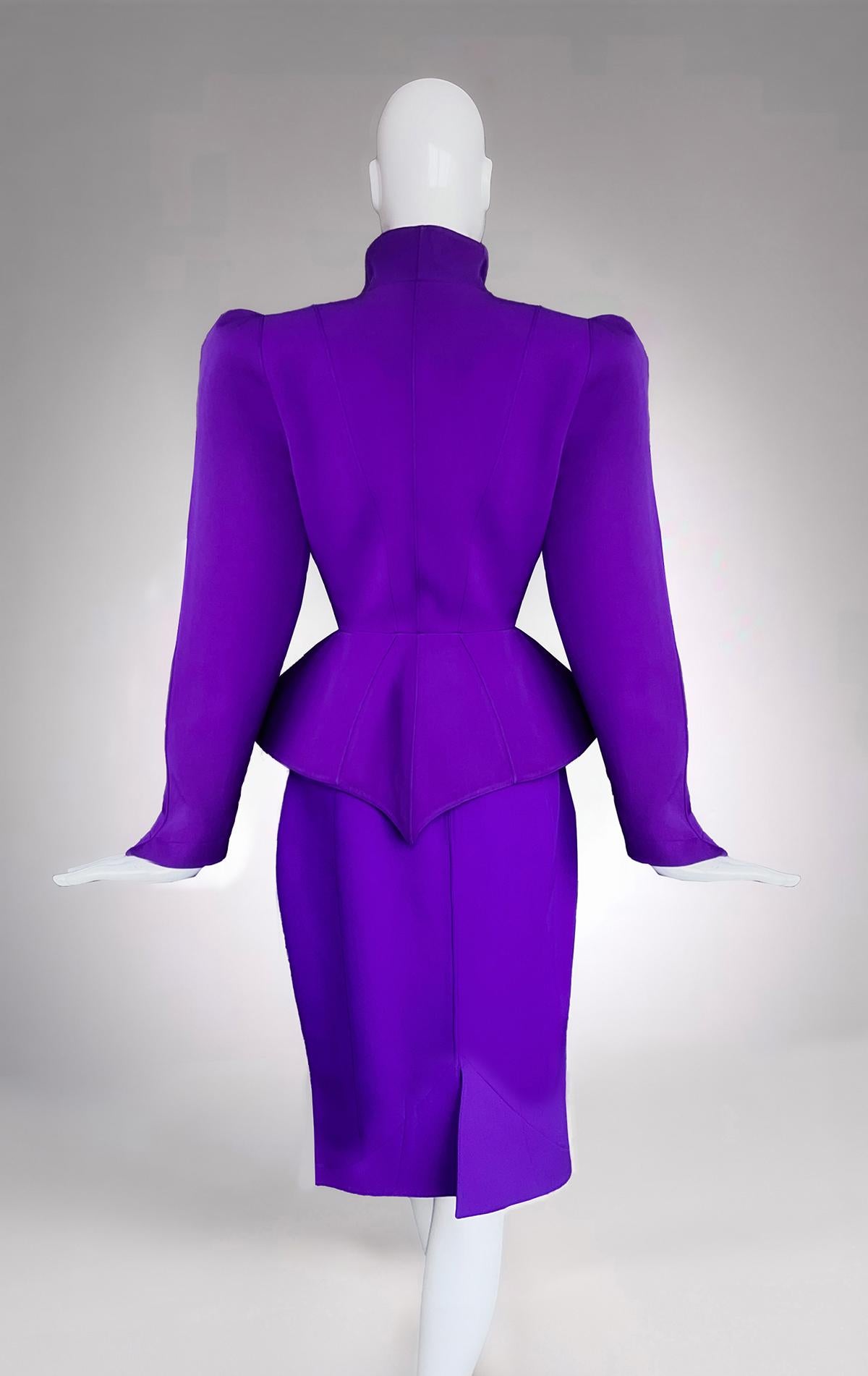 Iconic Thierry Mugler LES INFERNALES Suit 1988/89 Jacket Skirt For Sale 1