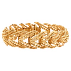 Ikonische Tiffany & Co. Französisches geflochtenes Armband aus 18 Karat Gelbgold