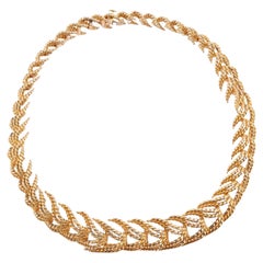 Ikonische Tiffany & Co. Französische geflochtene Halskette aus 18 Karat Gelbgold