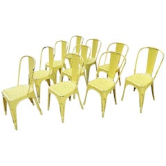Ikonischer Tolix-Stuhl in Sunny Yellow „Ohne Armlehnen“